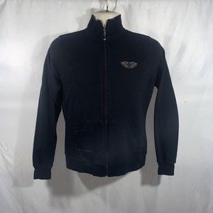 Harley Davidson H-D Women’s Medium Black Full Zip Jacket With Headphones Pocket